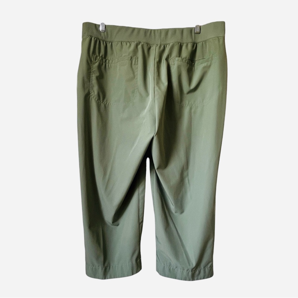 Coral Bay Energy Aloe Green Pull-On Capri Pants Women's 1X Stretch Waist - Picture 7 of 16